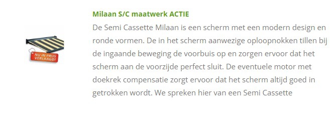milaan knikarmscherm hoogvliet